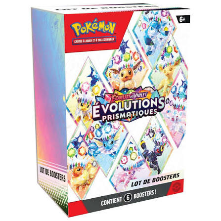 Bundle 6 Boosters Pokémon Évolutions Prismatiques — Écarlate et Violet — FR — Scellé